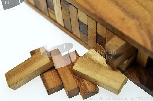 Image of Blocks wood Jenga game