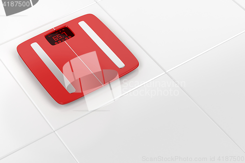 Image of Red weight scale