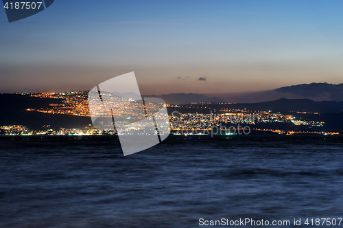 Image of Tiberias city lights