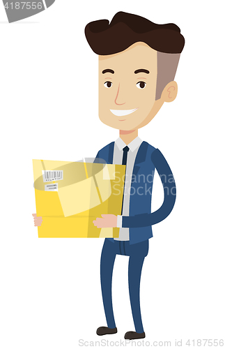 Image of Business worker of international delivery service.