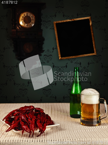 Image of crawfishes and beer