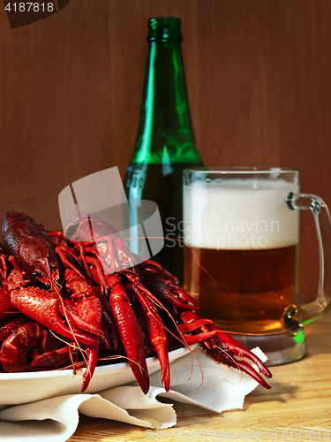 Image of crawfishes and beer