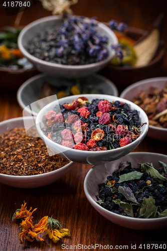 Image of Assortment of herbal and fruit tea