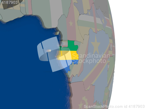 Image of Gabon with its flag
