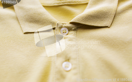 Image of close up of polo t-shirt