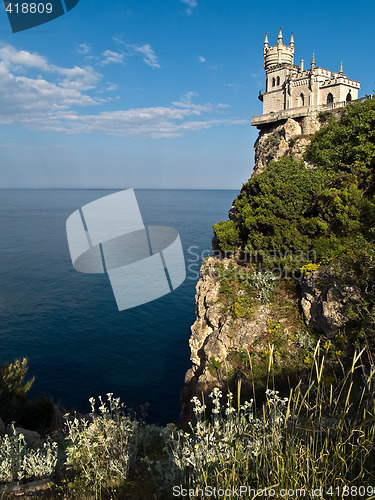 Image of Swallow's Nest Castle Surrounding Sideview