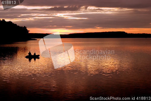 Image of Sunset by the lake