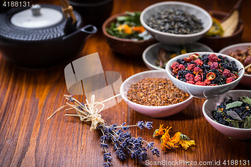 Image of Assortment of herbal and fruit tea