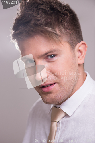 Image of Portrait of a young handsome man