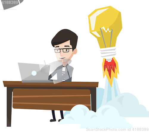 Image of Successful business idea vector illustration.