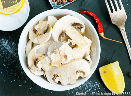 Image of raw mushroom