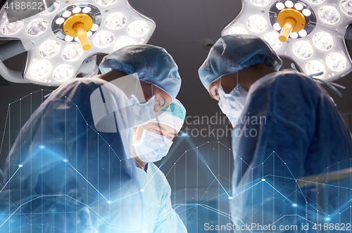 Image of group of surgeons in operating room at hospital