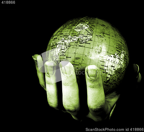 Image of Globe in a girl's hands