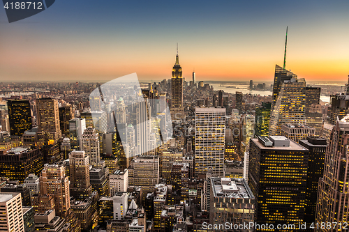 Image of New York City Manhattan downtown skyline.