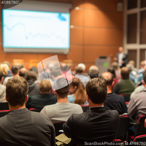 Image of Audience in lecture hall on scientific conference.