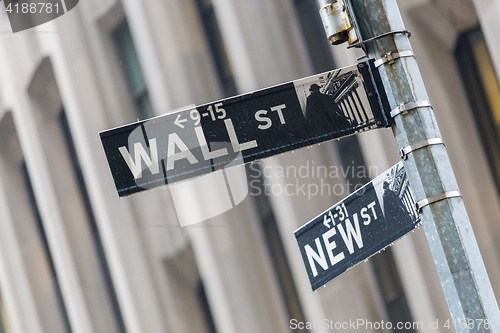 Image of Wall street, New York, USA.