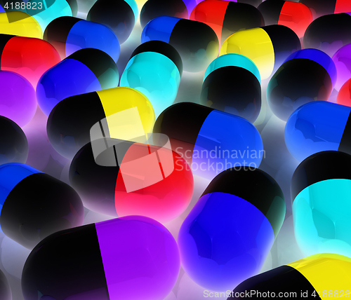 Image of Tablets background. 3D illustration