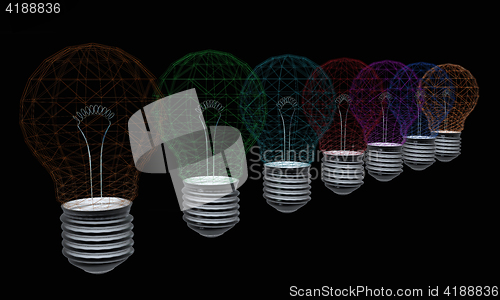 Image of lamps. 3D illustration