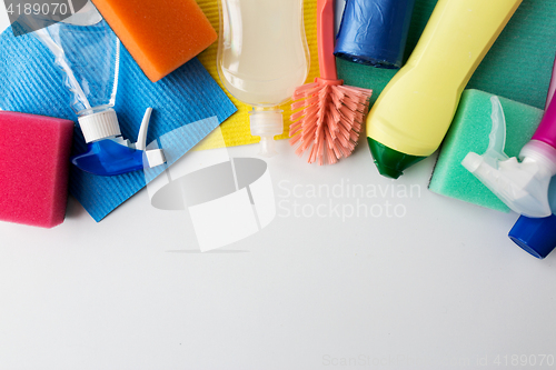 Image of cleaning stuff on white background