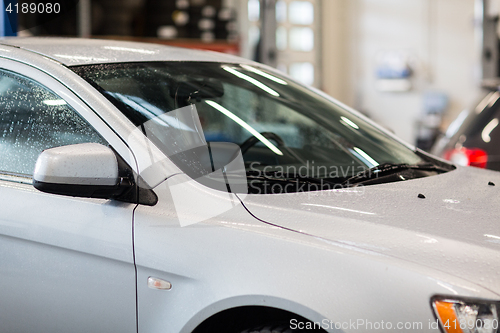 Image of car at repair station