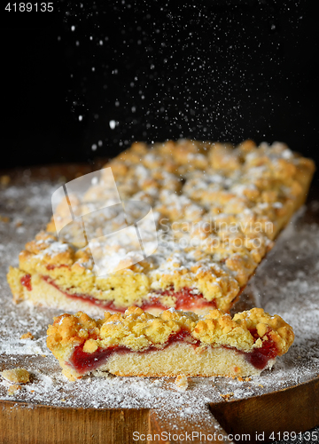 Image of Homemade crumble cherry cake