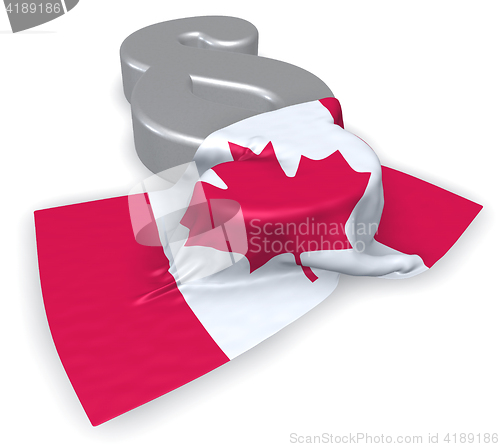 Image of canada flag and paragraph symbol - 3d illustration