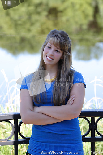 Image of Teenage Girl By Waterfront