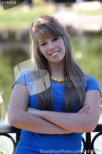 Image of Teenage Girl in Blue