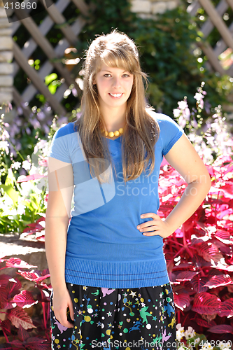 Image of Teen Girl in Garden