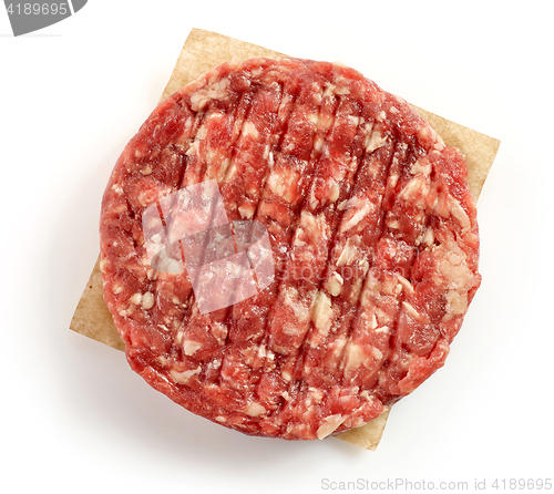 Image of raw minced meat for making a burger