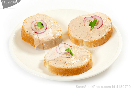 Image of sandwiches with caviar pate