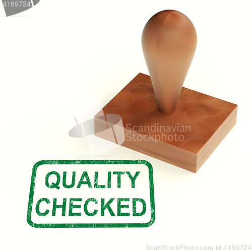 Image of Quality Checked Stamp Shows Product Tested Ok