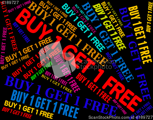 Image of Buy One Means Promotion Text And Reduction