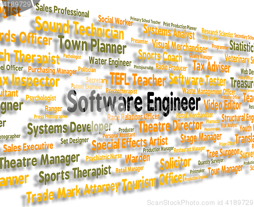 Image of Software Engineer Represents Programs Jobs And Programming