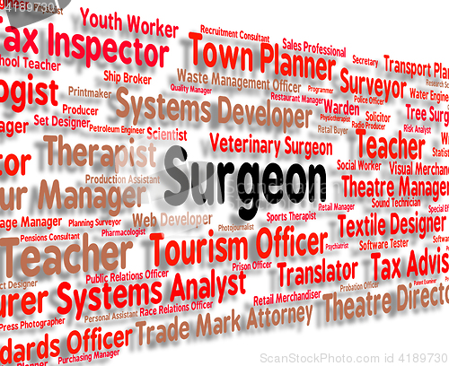 Image of Surgeon Job Represents General Practitioner And Md