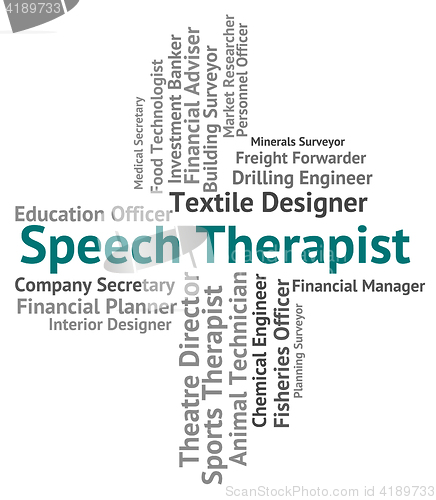 Image of Speech Therapist Represents Therapists Verbal And Occupations