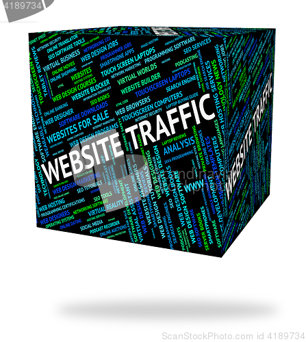 Image of Website Traffic Means Domains Www And Words