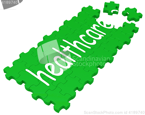 Image of Health Care Puzzle Shows Medical Care