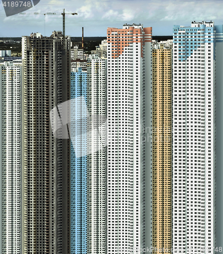 Image of construction of big buildings