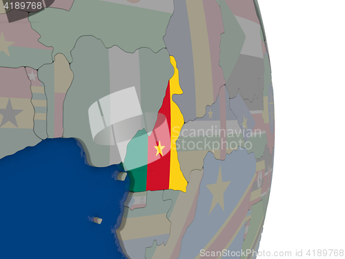 Image of Cameroon with its flag