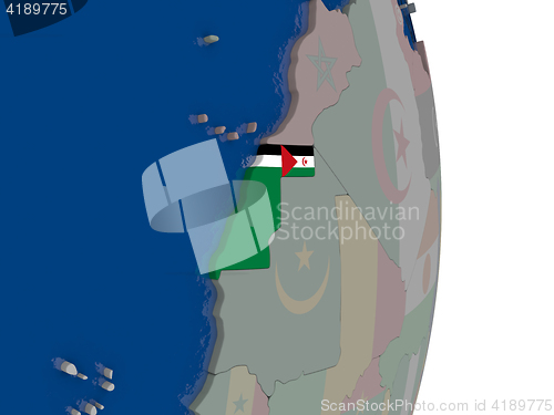 Image of Western Sahara with its flag