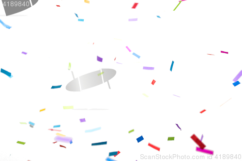 Image of confetti over white background