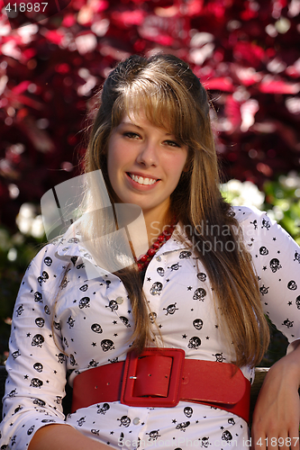 Image of Close up of a pretty teenage Girl