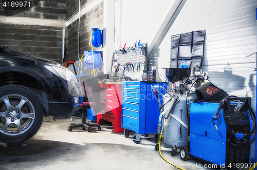 Image of Garage, workshop on repair and maintenance of vehicles