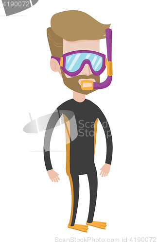 Image of Young scuba diver vector illustration.