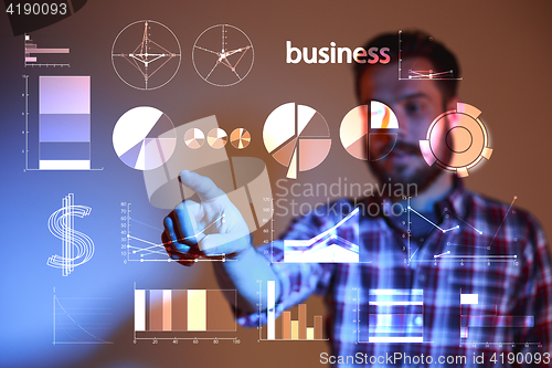 Image of Abstract concept of business success, growth and globalization