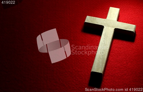 Image of Crucifix on Red