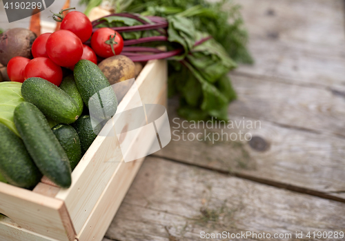 Image of close up of vegetables on farm