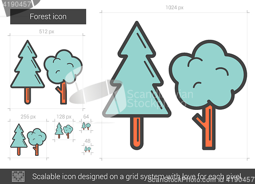 Image of Forest line icon.