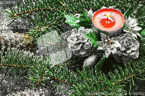 Image of Xmas background with Christmas tree